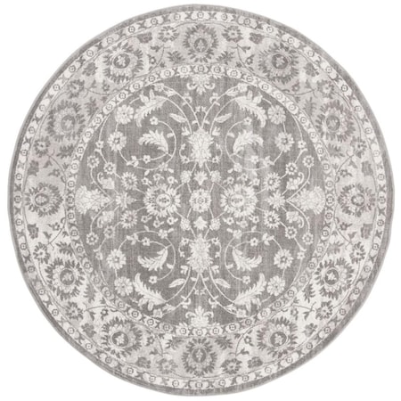 Safavieh 5 x 5 ft. Brentwood Power Loomed Round Area Rug; Cream & Grey BNT844B-5R